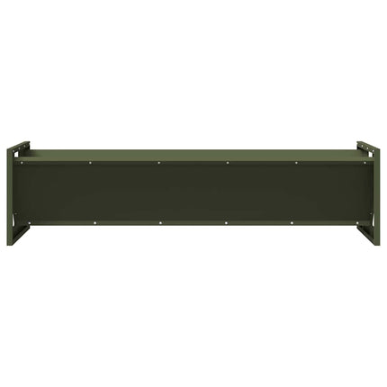 Fodertrog för boskap Olivgrön 108 x 50 x 28 cm Kallvalsat Stål