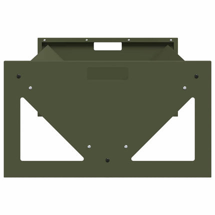 Fodertrog för boskap Olivgrön 108 x 50 x 28 cm Kallvalsat Stål
