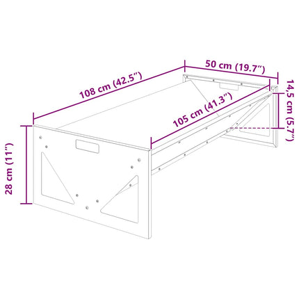 Fodertrog för boskap Olivgrön 108 x 50 x 28 cm Kallvalsat Stål