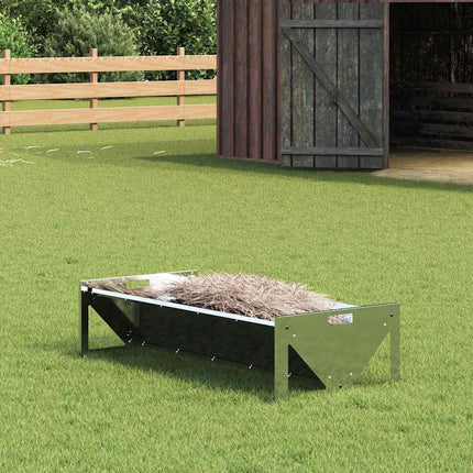 Fodertrog för boskap Silver 108 x 50 x 28 cm Galvaniserat Stål