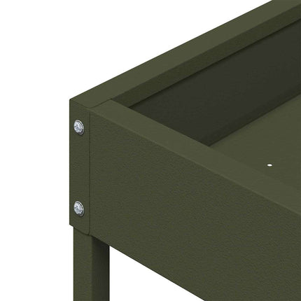 Fågelmatare Olivgrön 80 x 28 x 13.5 cm Kallvalsat Stål