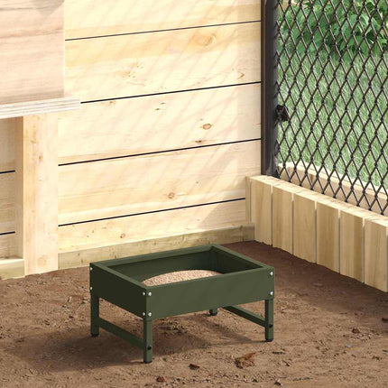 Fågelmatare Olivgrön 80 x 28 x 13.5 cm Kallvalsat Stål
