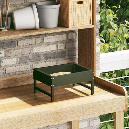 Fågelmatare Olivgrön 80 x 28 x 13.5 cm Kallvalsat Stål