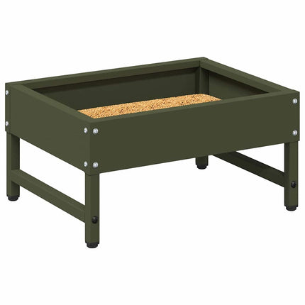 Fågelmatare Olivgrön 80 x 28 x 13.5 cm Kallvalsat Stål