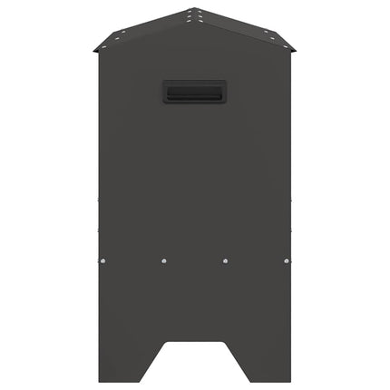 Fodertrog för boskap Svart 79 x 35 x 62 cm Kallvalsat Stål