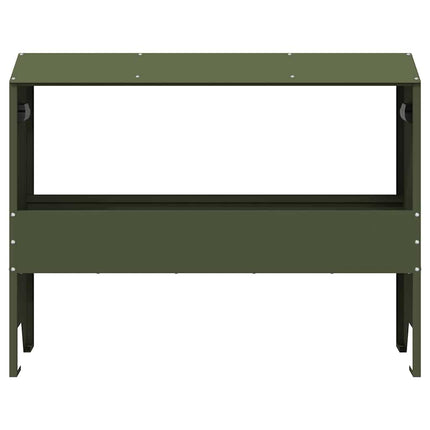 Fodertrog för boskap Olivgrön 79 x 35 x 62 cm Kallvalsat Stål