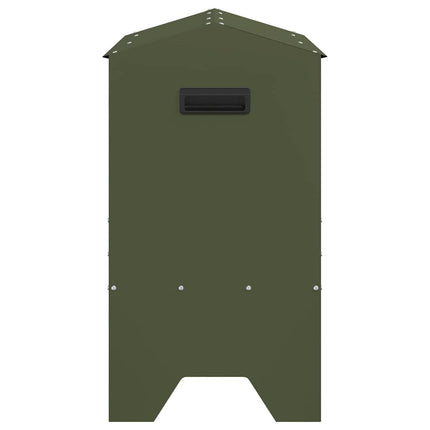 Fodertrog för boskap Olivgrön 79 x 35 x 62 cm Kallvalsat Stål