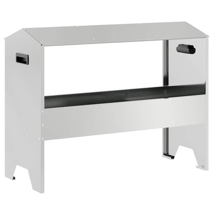 Fodertrog för boskap Silver 79 x 35 x 62 cm Galvaniserat Stål