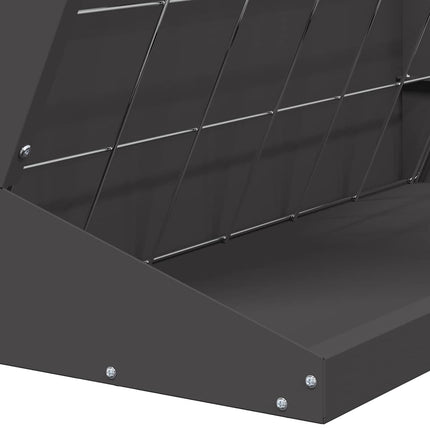 Höutfodrare Svart 71 x 33 x 70 cm Kallvalsat Stål