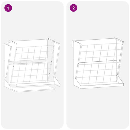 Höutfodrare Svart 71 x 33 x 70 cm Kallvalsat Stål