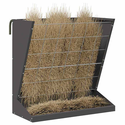 Höutfodrare Svart 71 x 33 x 70 cm Kallvalsat Stål