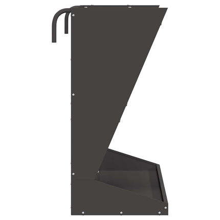 Höutfodrare Svart 71 x 33 x 70 cm Kallvalsat Stål