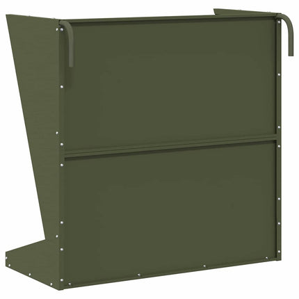 Höutfodrare Olivgrön 71 x 33 x 70 cm Kallvalsat Stål
