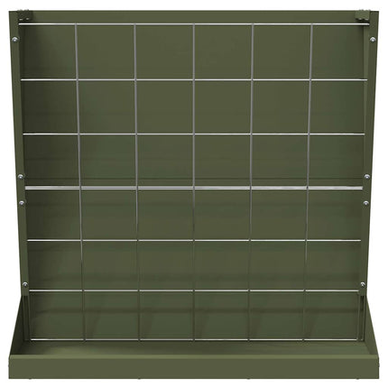Höutfodrare Olivgrön 71 x 33 x 70 cm Kallvalsat Stål