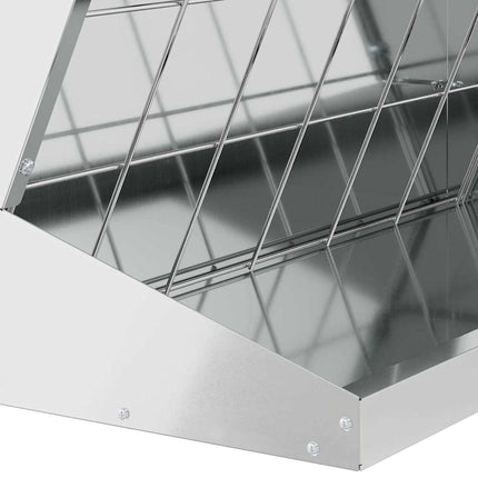Höutfodrare Silver 71 x 33 x 70 cm Galvaniserat Stål