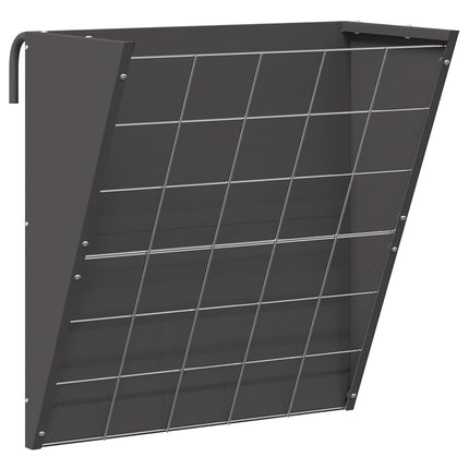 Hängande Höutfodrare Svart 61 x 33 x 66 cm Kallvalsat Stål
