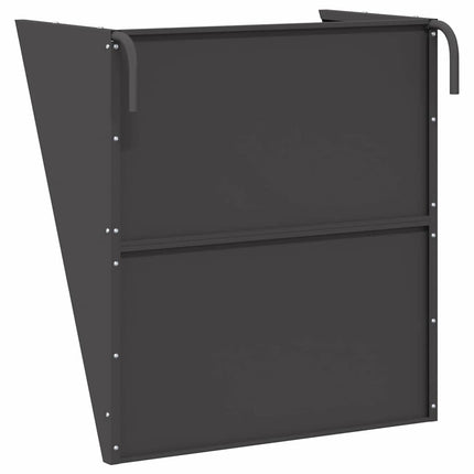 Hängande Höutfodrare Svart 61 x 33 x 66 cm Kallvalsat Stål