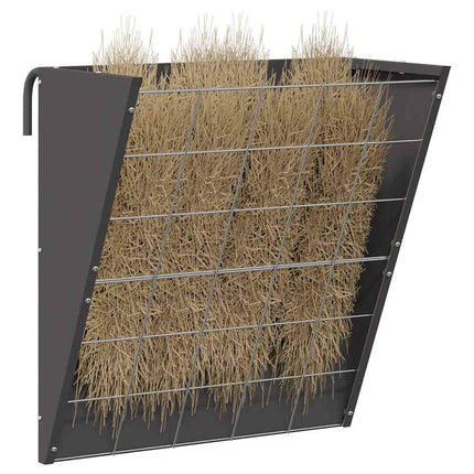 Hängande Höutfodrare Svart 61 x 33 x 66 cm Kallvalsat Stål