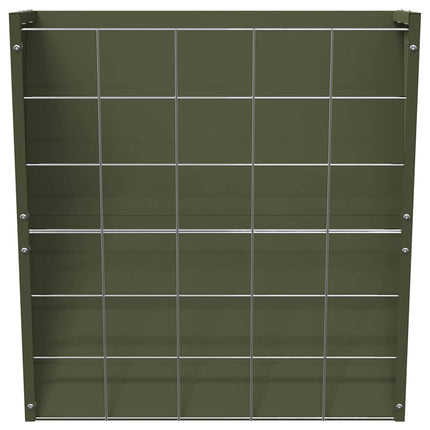 Hängande Höutfodrare Olivgrön 61 x 33 x 66 cm Kallvalsat Stål