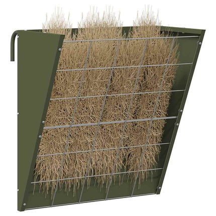 Hängande Höutfodrare Olivgrön 61 x 33 x 66 cm Kallvalsat Stål