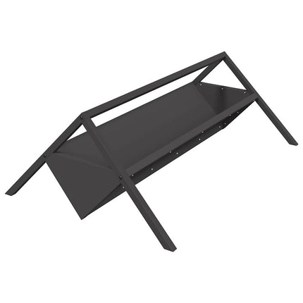 Fodertrog för boskap Svart 111 x 76 x 38 cm Kallvalsat Stål