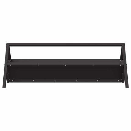 Fodertrog för boskap Svart 111 x 76 x 38 cm Kallvalsat Stål