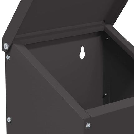Hönsfodertråg Svart 21 x 16 x 33 cm Kallvalsat Stål