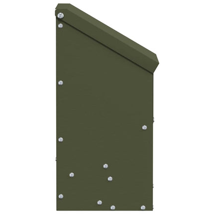 Hönsfodertråg Olivgrön 21 x 16 x 33 cm Kallvalsat Stål