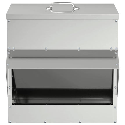 Hönsfodertråg Silver 40,5 x 45 x 41 cm Galvaniserat Stål