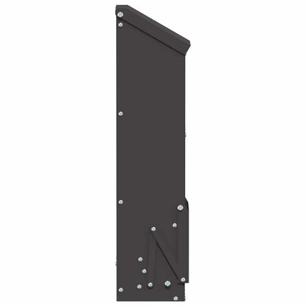 Hönsfodertråg Svart 13 x 12 x 51 cm Kallvalsat Stål