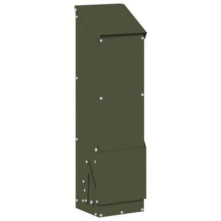 Hönsfodertråg Olivgrön 13 x 12 x 51 cm Kallvalsat Stål