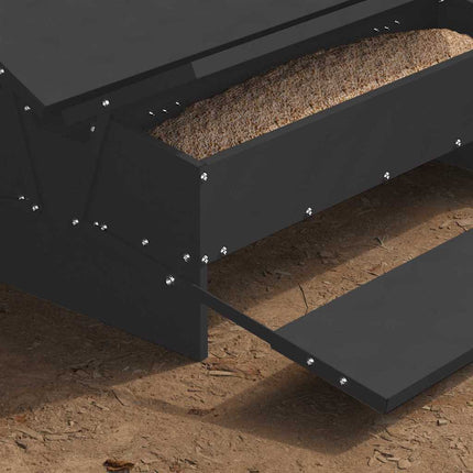 Kyckling Trampmatare Svart 75 x 53 x 20,5 cm Kallvalsat Stål