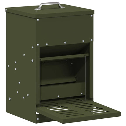 Kyckling Trampmatare Olivgrön 25 x 42 x 40 cm Kallvalsat Stål