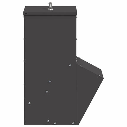 Hönsfodertråg Svart 20 x 25 x 35 cm Kallvalsat Stål