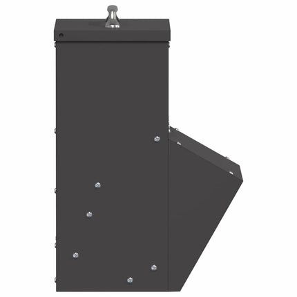 Hönsfodertråg Svart 20 x 25 x 35 cm Kallvalsat Stål