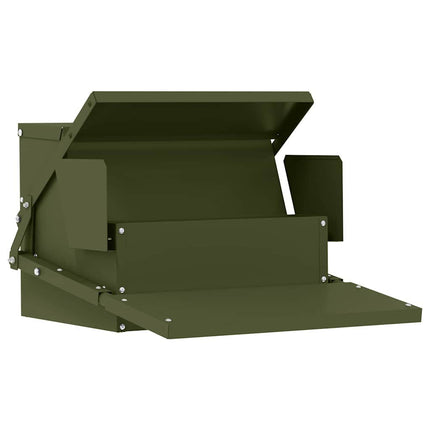 Kyckling Trampmatare Olivgrön 50 x 40 x 29 cm Kallvalsat Stål