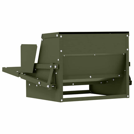 Kyckling Trampmatare Olivgrön 50 x 40 x 29 cm Kallvalsat Stål