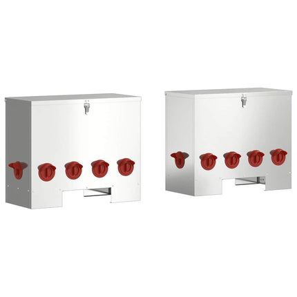 Hönsfodertråg 2 Silver 60,5 x 29 x 51 cm 25 kg