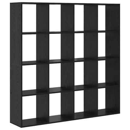 Bokskåp Svart Ek 137,5 x 29 x 137,5 cm Konstruerat trä