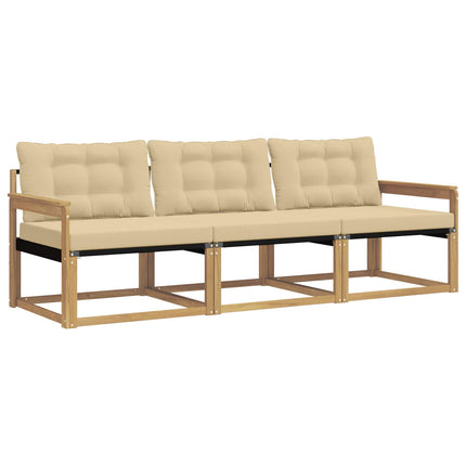 Utomhussoffset 3 st Vit och Beige