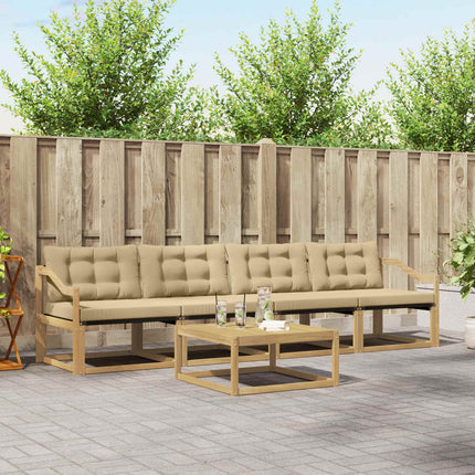Utomhussoffset 5 pcs Vit och Beige 79 x 79 x 37 cm