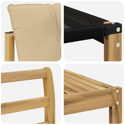 Utomhussoffset 7 pcs Vit och Beige