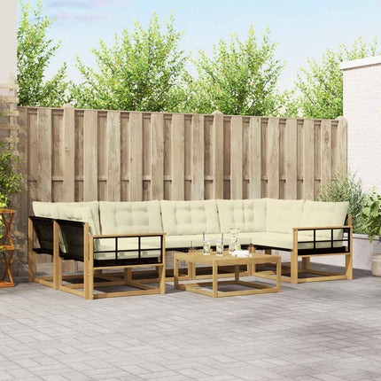 Utomhussoffset 7 pcs Vit och grädde 79 x 79 x 37 cm