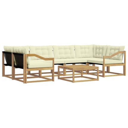 Utomhussoffset 7 pcs Vit och grädde 79 x 79 x 37 cm