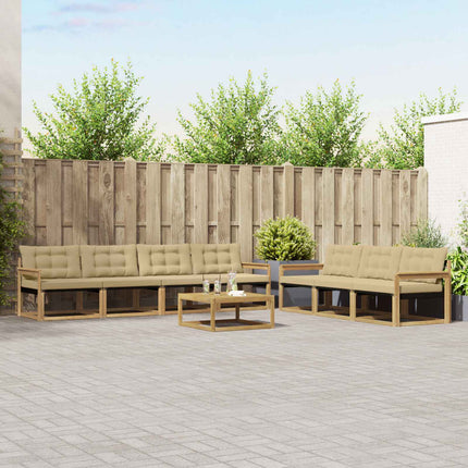 Utomhussoffset 8 pcs Vit och Beige