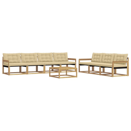 Utomhussoffset 8 st Vit och Beige