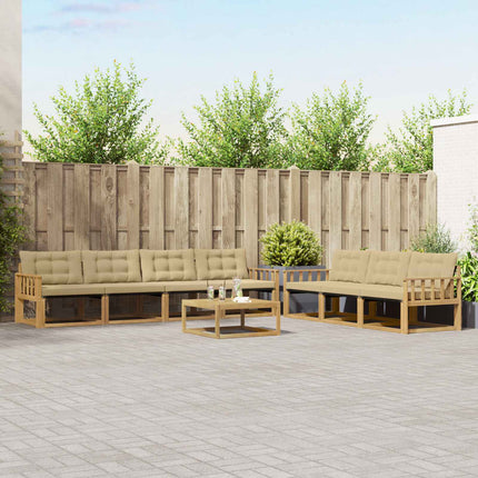 Utomhussoffset 8 pcs Vit och Beige