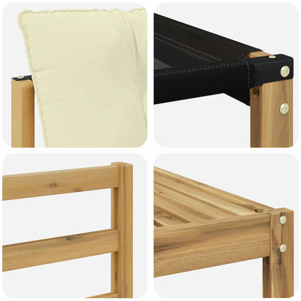 Utomhussoffset 9 pcs Vit och grädde 79 x 79 x 37 cm