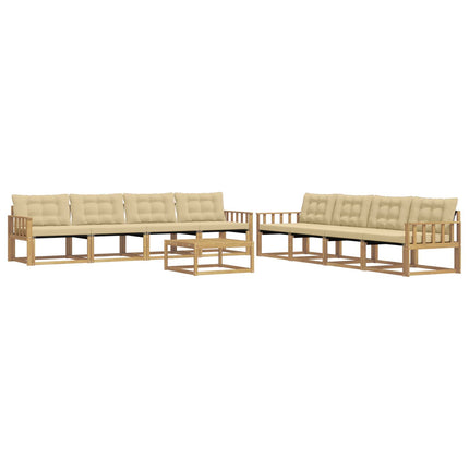 Utomhussoffset 9 st Vit och Beige