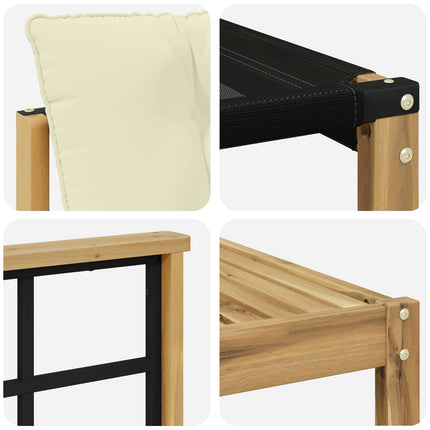 Utomhussoffset 9 pcs Vit och grädde 79 x 79 x 37 cm